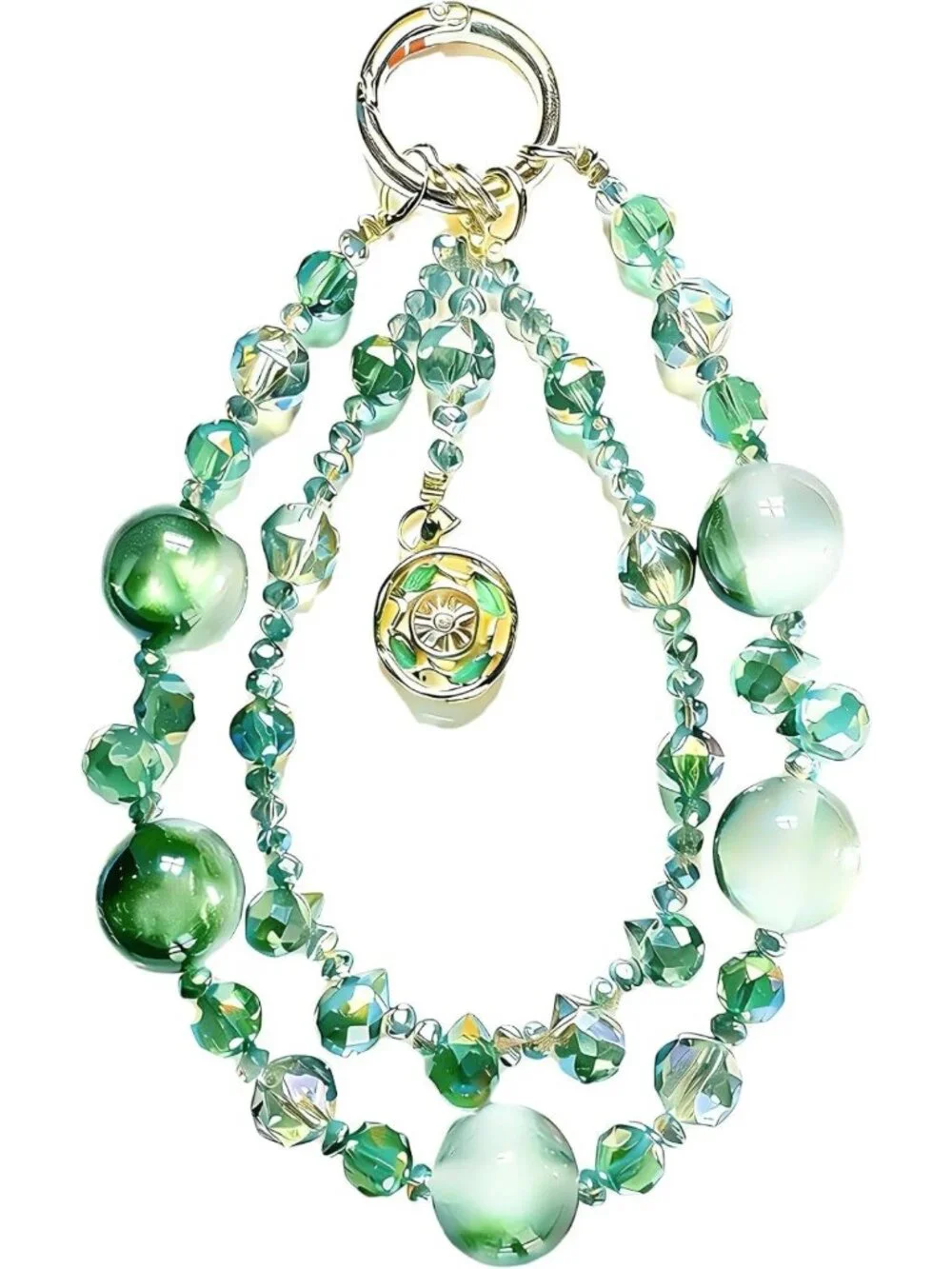 Sparkling Handmade Beaded Keychain | Multi-Style Acrylic & Glass Beads | Bag